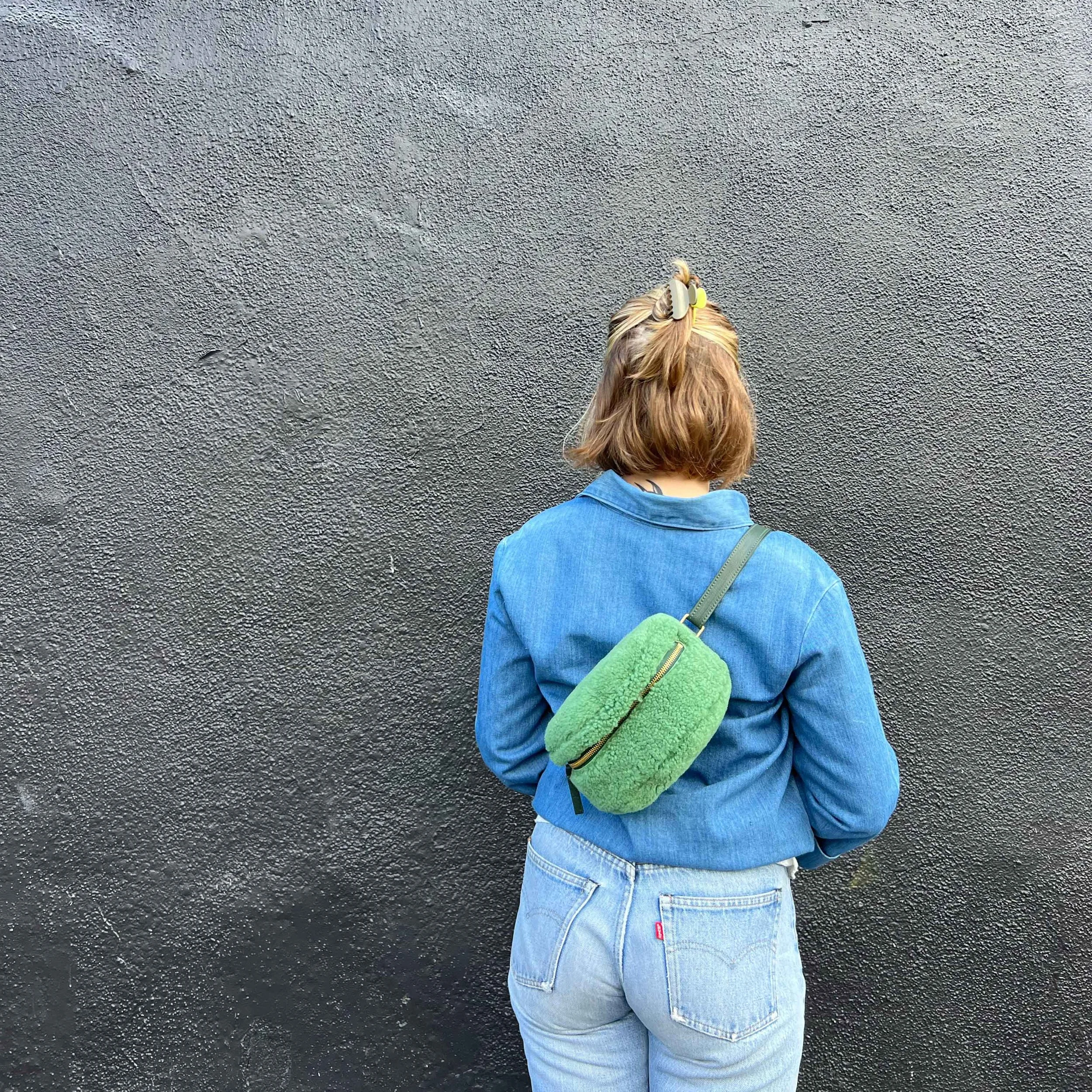 PRIMECUT: MINT SHEARLING BUM BAG